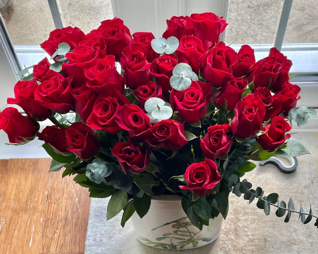 Roses for a birthday